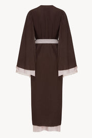 Desert Robe in Chocolate & Cream