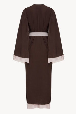 Desert Robe in Chocolate & Cream