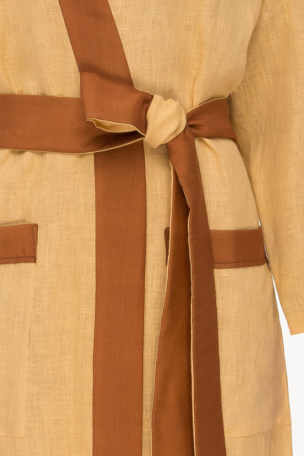Shadowless Robe LESSLESS – Halos Robe in Mustard – LESSLESS LLC