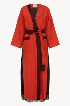 Halos Robe in Burnt Orange