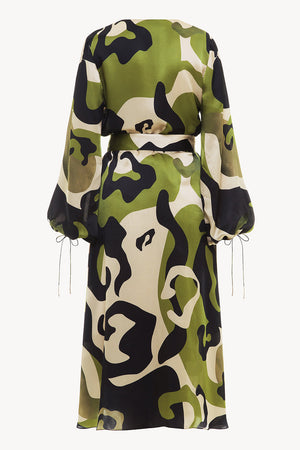 Wrap silk dress in traveller