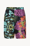 Men relaxed fit shorts in floral black