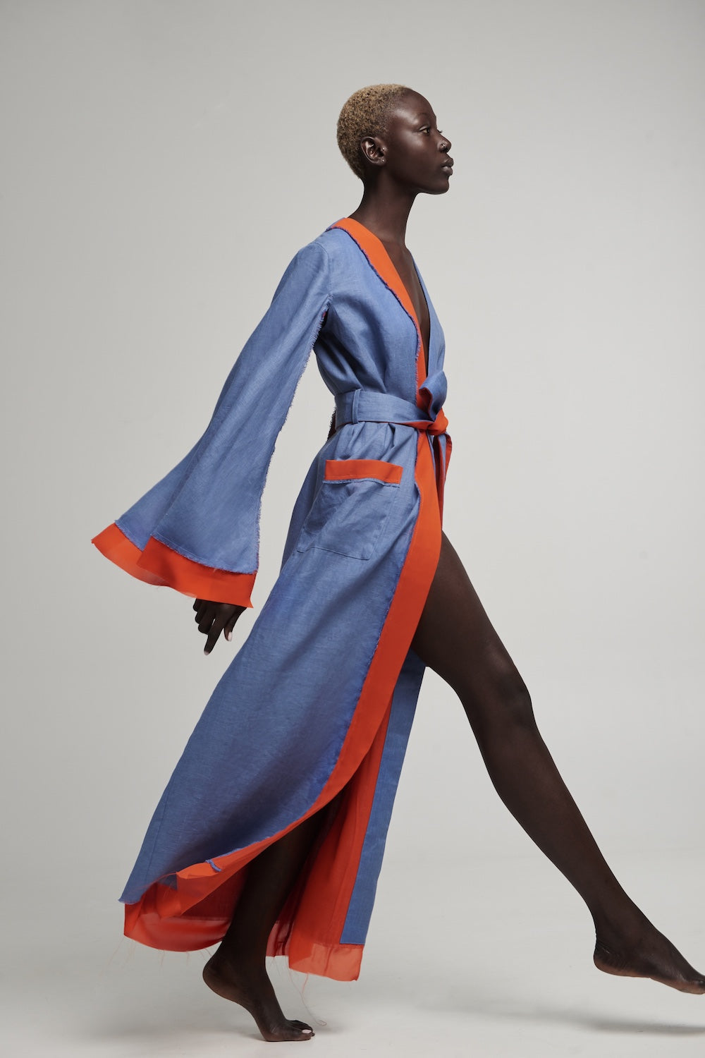 Less Flattering Robe LESSLESS – Desert robe in Clouded Sky – LESSLESS LLC